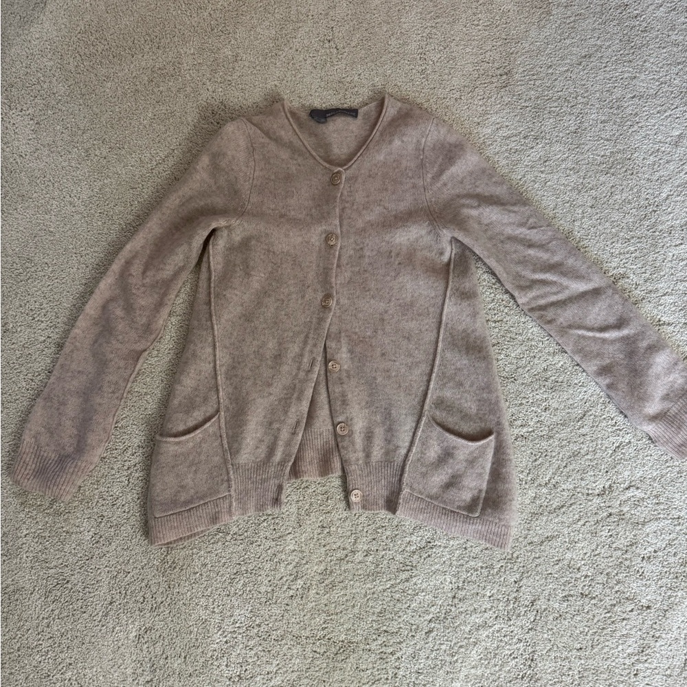 360 Cashmere Tan Cardigan Sweater